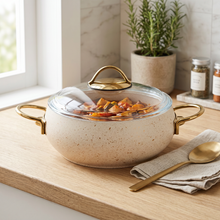 Lavonni 22CM Beige Granite Deep Pot Rounded