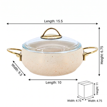 Lavonni 22CM Beige Granite Deep Pot Rounded