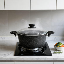 Lavonni 26CM Black Granite Deep Pot Traditional