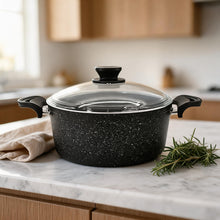 Lavonni 26CM Black Granite Deep Pot Traditional