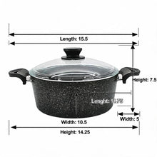 Lavonni 26CM Black Granite Deep Pot Traditional