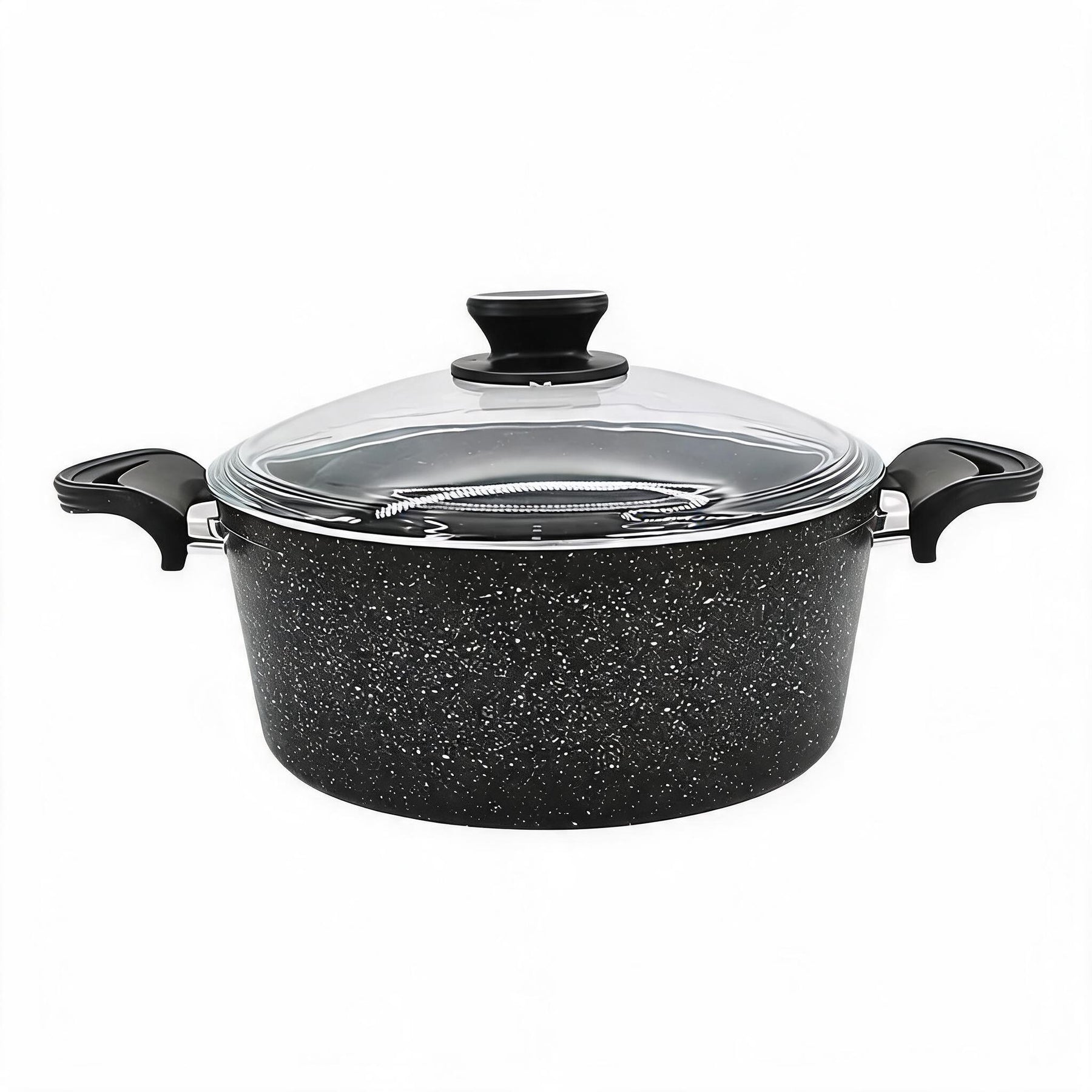 Lavonni 26CM Black Granite Deep Pot Traditional