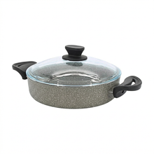 Lavonni 8.5"-22cm Gray Granite Low Pot Traditional