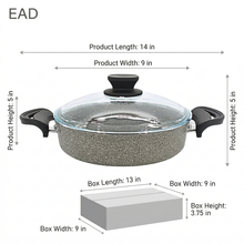 Lavonni 8.5"-22cm Gray Granite Low Pot Traditional