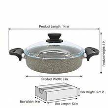 Lavonni 8.5"-22cm Gray Granite Low Pot Traditional