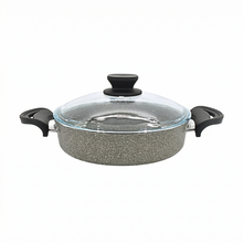 Lavonni 8.5"-22cm Gray Granite Low Pot Traditional