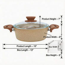 Lavonni 20CM Beige Granite Deep Pot Traditional