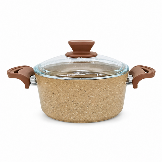 Lavonni 20CM Beige Granite Deep Pot Traditional