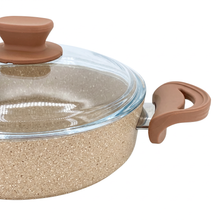 Lavonni 22CM Beige Granite Low Pot Traditional