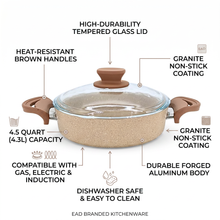 Lavonni 22CM Beige Granite Low Pot Traditional