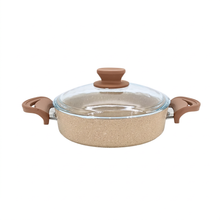 Lavonni 22CM Beige Granite Low Pot Traditional