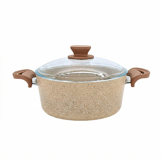 Lavonni 24CM Beige Granite Deep Pot Traditional
