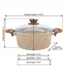 Lavonni 24CM Beige Granite Deep Pot Traditional