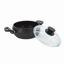 Lavonni 20CM Black Granite Deep Pot Rounded