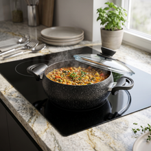 Lavonni 20CM Black Granite Deep Pot Rounded