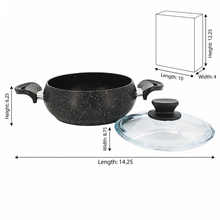 Lavonni 20CM Black Granite Deep Pot Rounded