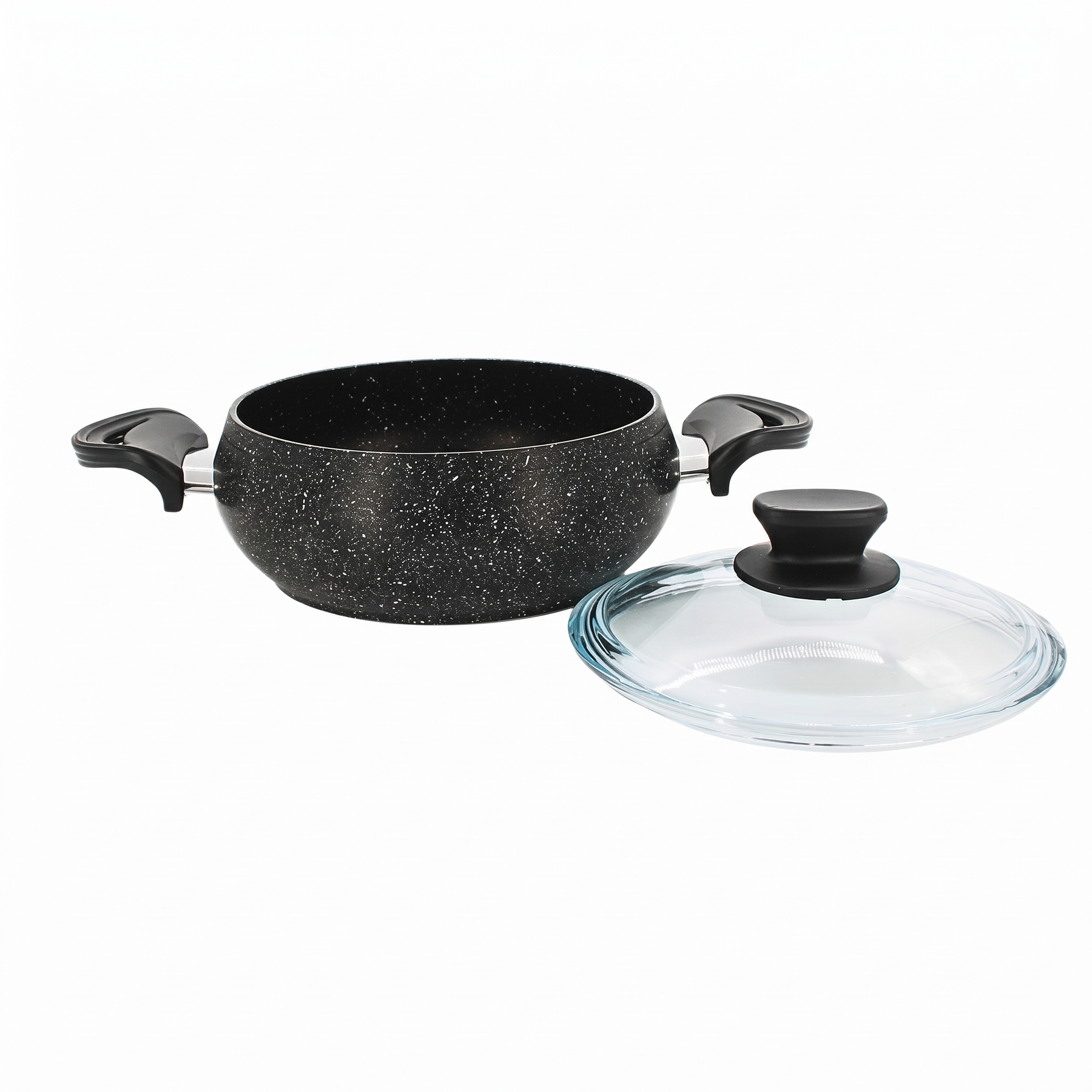 Lavonni 20CM Black Granite Deep Pot Rounded