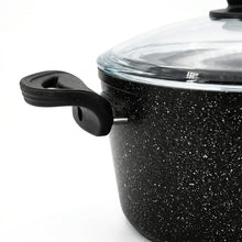 Lavonni 11"-28cm Black Granite Deep Pot Traditional