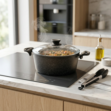 Lavonni 11"-28cm Black Granite Deep Pot Traditional