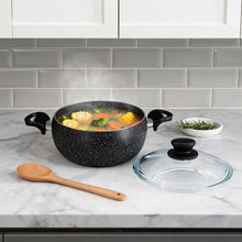 Lavonni 22CM Black Granite Deep Pot Rounded