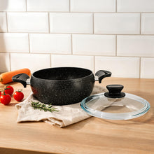 Lavonni 22CM Black Granite Deep Pot Rounded