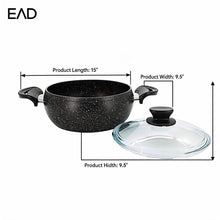 Lavonni 22CM Black Granite Deep Pot Rounded