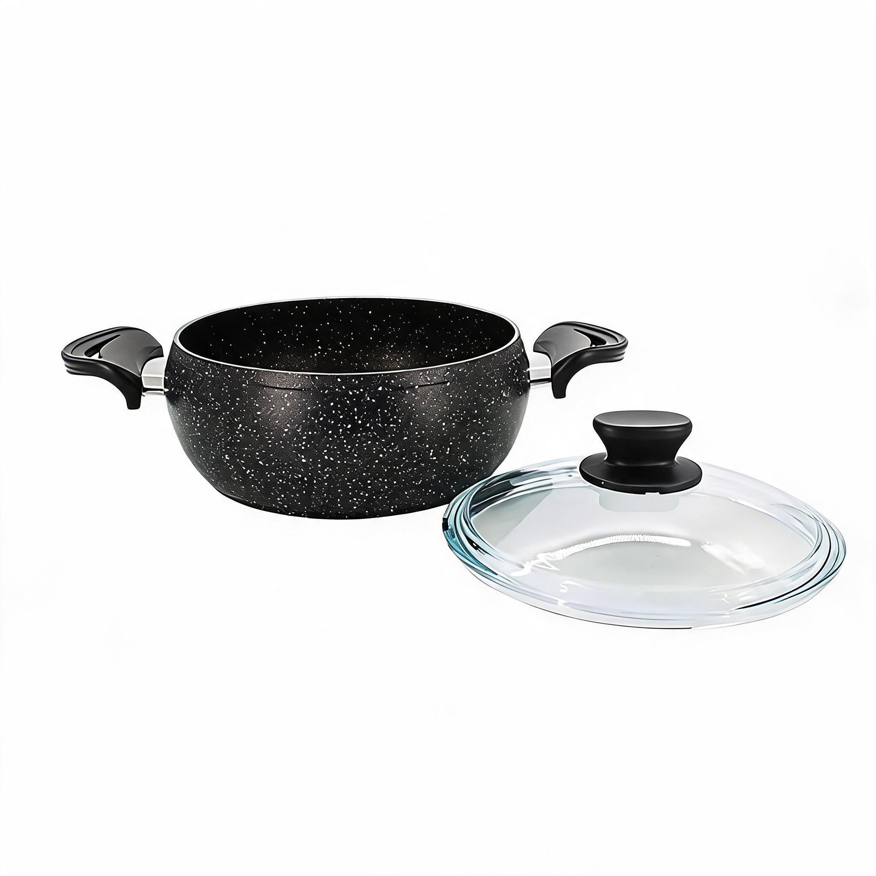Lavonni 22CM Black Granite Deep Pot Rounded