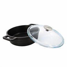 Lavonni 26CM Black Granite Low Pot Rounded