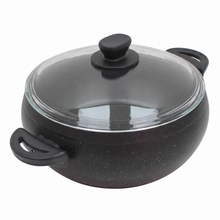 Lavonni 26CM Black Granite Deep Pot Rounded