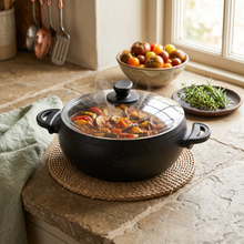Lavonni 26CM Black Granite Deep Pot Rounded