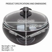 Lavonni 26CM Black Granite Deep Pot Rounded
