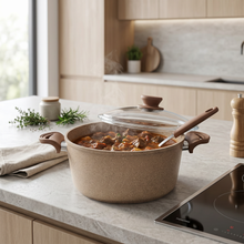 Lavonni 28CM Beige Granite Deep Pot Traditional