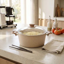 Lavonni 28CM Beige Granite Deep Pot Traditional
