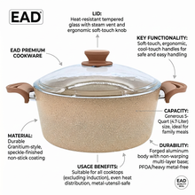 Lavonni 28CM Beige Granite Deep Pot Traditional