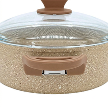 Lavonni 10.25"-26cm Beige Granite Low Pot Traditional