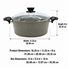 Lavonni 28CM Gray Granite Deep Pot Traditional