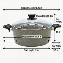 Lavonni 28CM Gray Granite Deep Pot Traditional