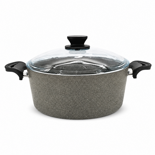 Lavonni 28CM Gray Granite Deep Pot Traditional