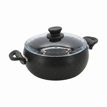 Lavonni 24CM Black Granite Deep Pot Rounded