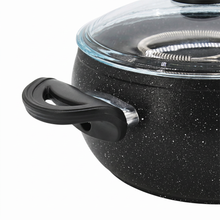Lavonni 24CM Black Granite Deep Pot Rounded