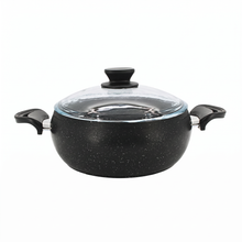 Lavonni 24CM Black Granite Deep Pot Rounded
