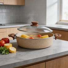 Lavonni 32CM Beige Granite Low Pot Traditional