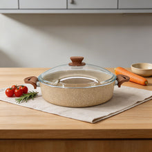 Lavonni 32CM Beige Granite Low Pot Traditional