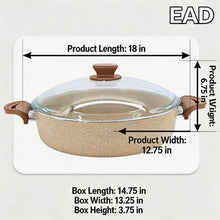 Lavonni 32CM Beige Granite Low Pot Traditional