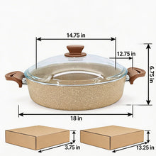 Lavonni 32CM Beige Granite Low Pot Traditional
