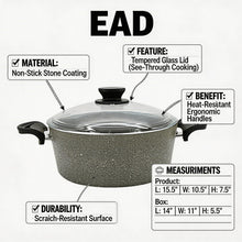 Lavonni 26CM Gray Granite Deep Pot Traditional