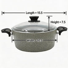 Lavonni 26CM Gray Granite Deep Pot Traditional