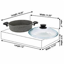 Lavonni 28CM Gray Granite Low Pot Traditional
