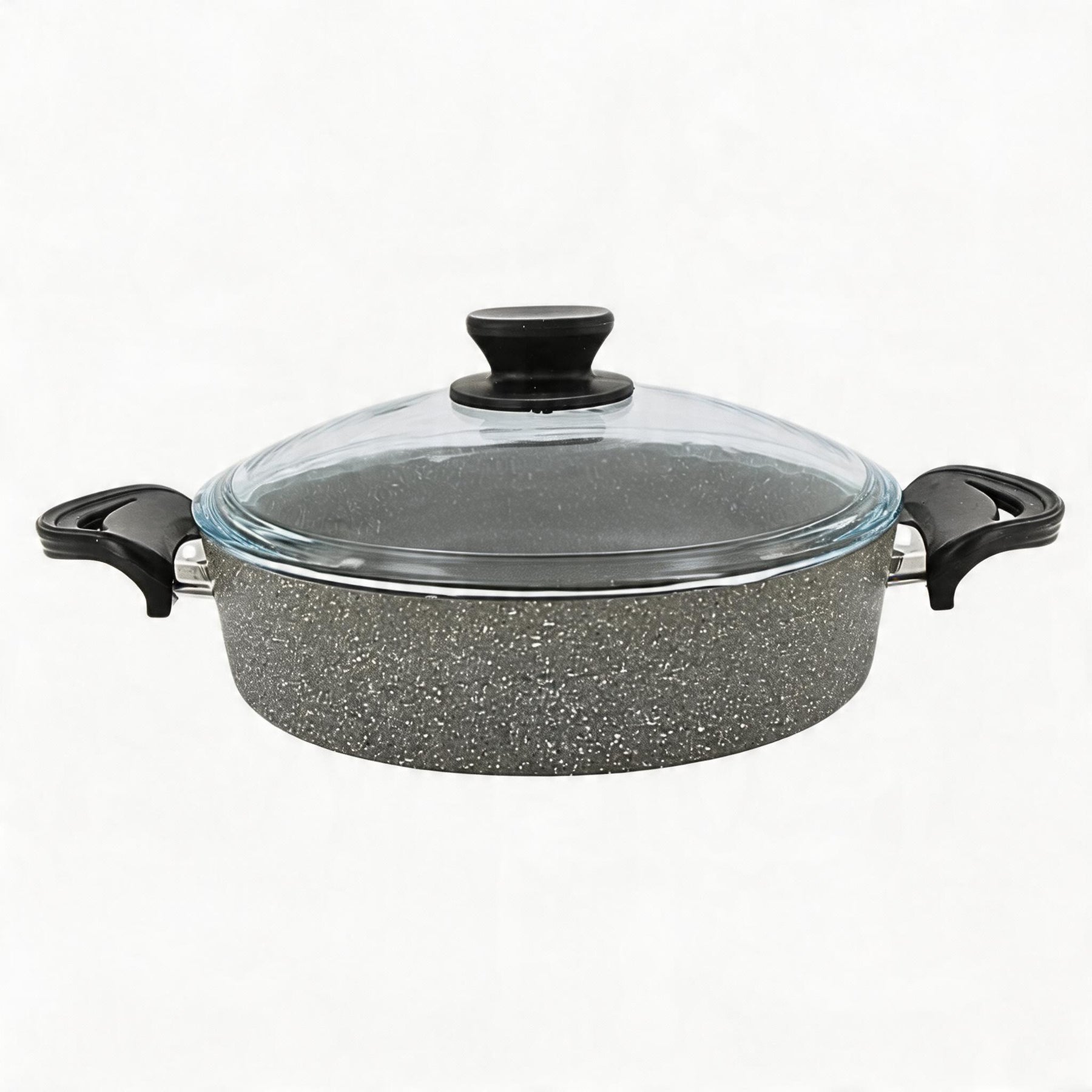 Lavonni 26CM Gray Granite Low Pot Traditional