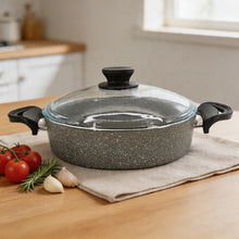 Lavonni 26CM Gray Granite Low Pot Traditional